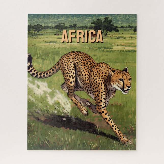 Quebra-cabeça Chita Cênica Retro África (Vertical)