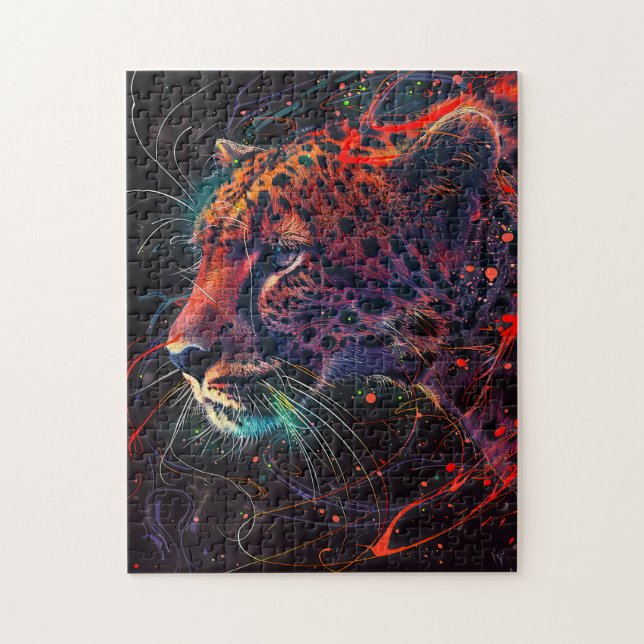 Quebra-cabeça Chita com trilhos vermelhos leves (Vertical)