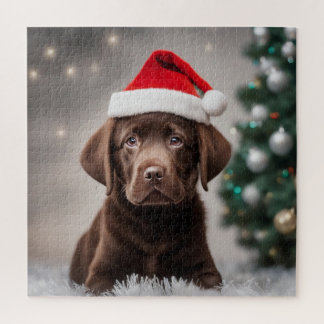 Quebra-cabeça Chocolate Labrador Natal