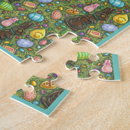 QUEBRA-CABEÇA CHOCOLATE LESTE BUNNY, PINTINHO, OVOS, JELLY BEANS