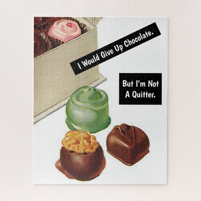 Quebra-cabeça Chocolate Lover Vintage Engraçado Sarcástico (Vertical)