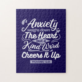 Quebra-cabeça Christian Encouragement Quote – Anxiety & Kindness