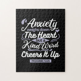 Quebra-cabeça Christian Encouragement Quote – Anxiety & Kindness