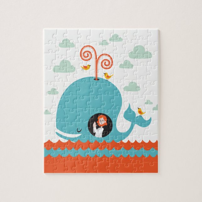 Quebra-cabeça Christian Puzzle Bible Story Jonah And The Whale (Vertical)