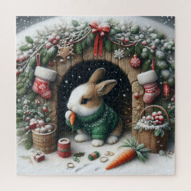 Quebra-cabeça Christmas Bunny Puzzle (Vertical)