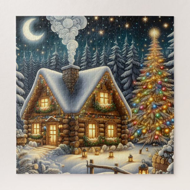 Quebra-cabeça Christmas Cabin Puzzle (Vertical)