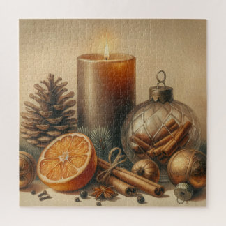 Quebra-cabeça Christmas candle art