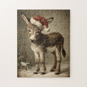 Quebra-cabeça Christmas Donkey Vintage