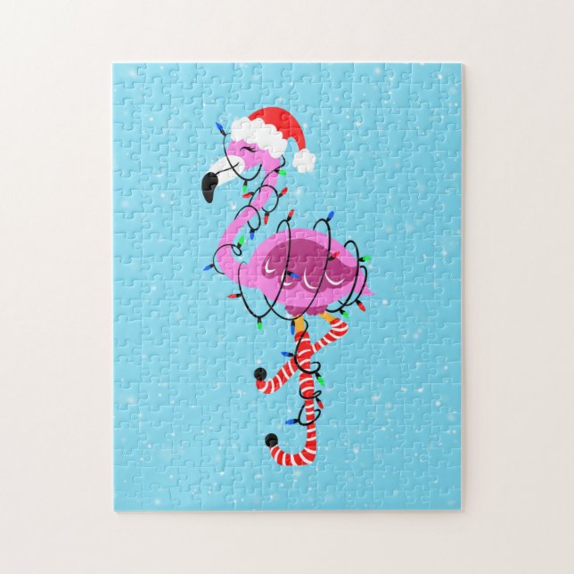 Quebra-cabeça Christmas Flamingo (Vertical)
