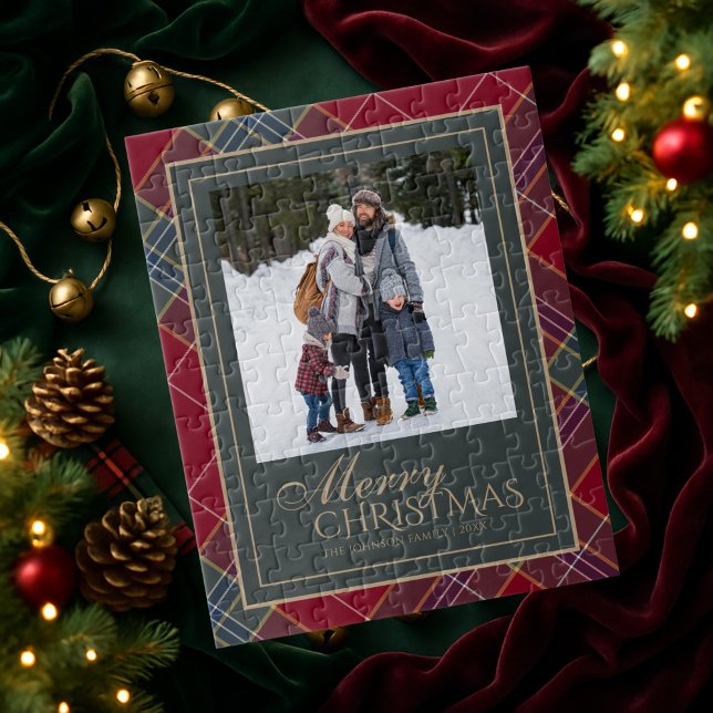 Quebra-cabeça Christmas Jigsaw Puzzle | Family Photo Gift (Criador carregado)
