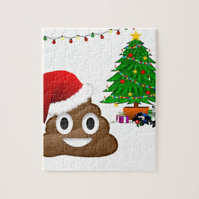 Quebra-cabeça christmas poo emoji (Vertical)