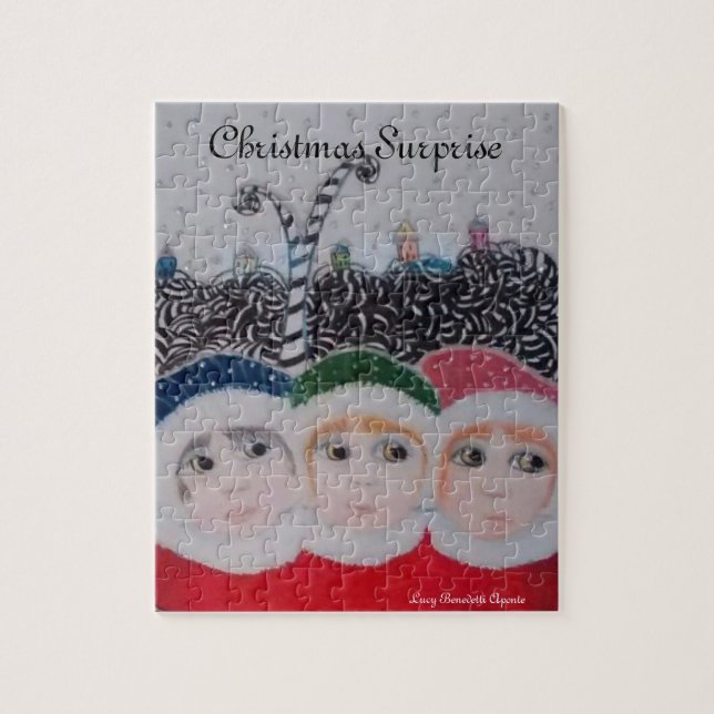Quebra-cabeça Christmas Surprise cute kids Puzzle (Vertical)