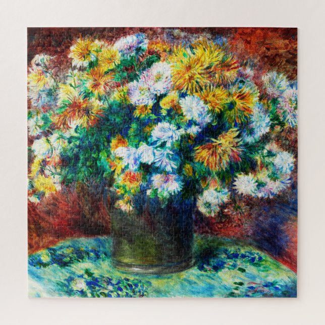 Quebra-cabeça Chrysanthemums por Pierre-Auguste Renoir (Vertical)