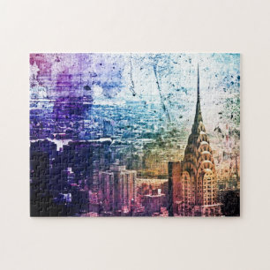 Quebra-cabeça Chrysler que constrói - pintura Splattered - New