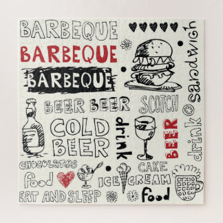 Quebra-cabeça Churrasco Louco: Arte de Rabisco