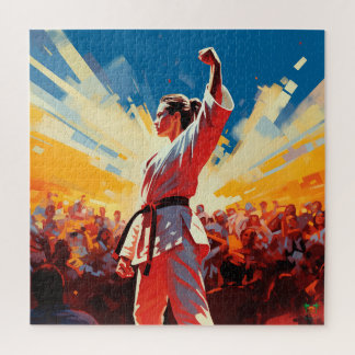 Quebra-cabeça Chute da Vitória: Momento do Campeão Taekwondo