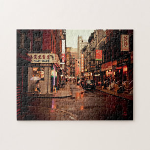 Quebra-cabeça Chuva - Chinatown - Nova Iorque
