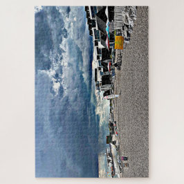 Quebra-cabeça Chuva sobre a praia do pescador Hythe