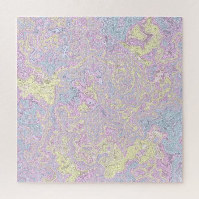Quebra-cabeça Ciano, Amarelo, Redemoinho Magenta (Vertical)