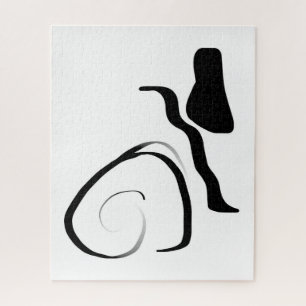 Quebra-cabeça Ciclo de rotação: Abstrato preto e branco