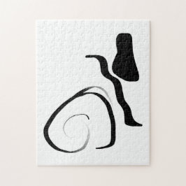 Quebra-cabeça Ciclo de rotação: Abstrato preto e branco