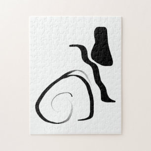 Quebra-cabeça Ciclo de rotação: Abstrato preto e branco