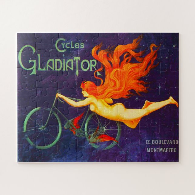 Quebra-cabeça Ciclos Gladiator Cartaz de Anúncio de Ciclismo Fra (Horizontal)