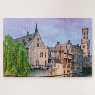 Quebra-cabeça Cidade antiga de Bruges e torre de Belfry