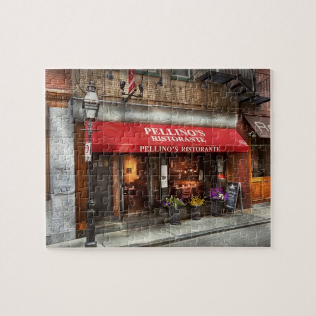 Quebra-cabeça Cidade - Boston, MA - Pellino's Ristorante (Horizontal)