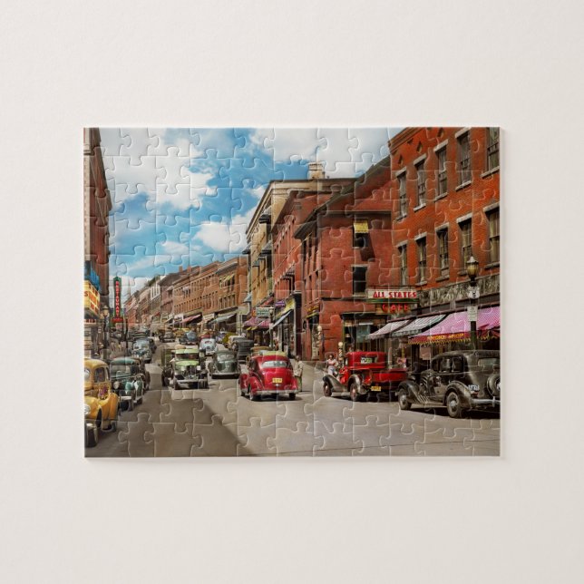 Quebra-cabeça Cidade - Brattleboro VT - Proibido estacionar na M (Horizontal)
