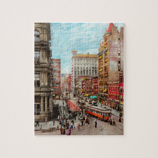 Quebra-cabeça Cidade - Cincinnati, OH - Rainha cidade 1915 (Vertical)