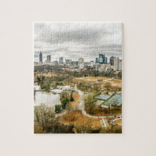 Quebra-cabeça cidade da antena da skyline de Atlanta Geórgia