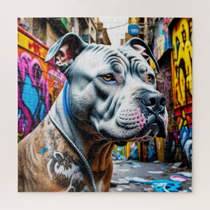 Quebra-cabeça Cidade de Arte de Grafite Urbano Pitbull
