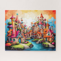 cidade de conto de fadas de fantasia