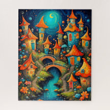 cidade de conto de fadas de fantasia