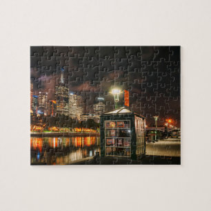 Quebra-cabeça Cidade de Melbourne à noite