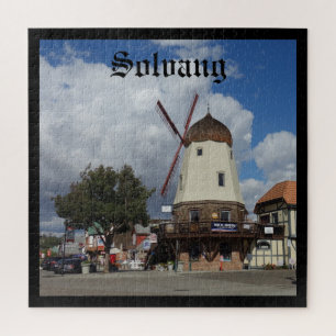 Quebra-cabeça Cidade Dinamarquesa de Moinhos Cênicos de Solvang