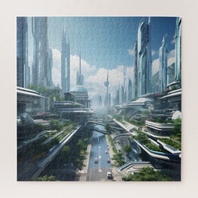 Quebra-cabeça Cidade do Futuro (Vertical)