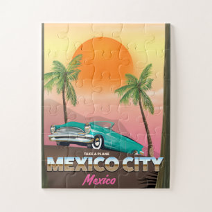 Quebra-cabeça Cidade do México, poster de feriado no méxico