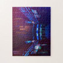 Cidade futurista do Cyberpunk em Marte