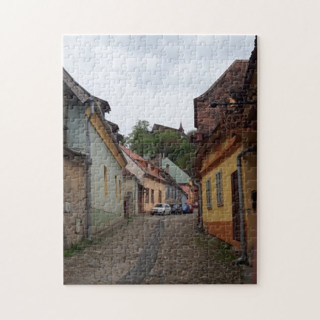 Quebra-cabeça Cidade Medieval de Sighisoara Transilvânia (Vertical)