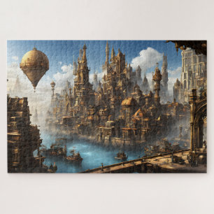Quebra-cabeça Cidade Steampunk com Balão