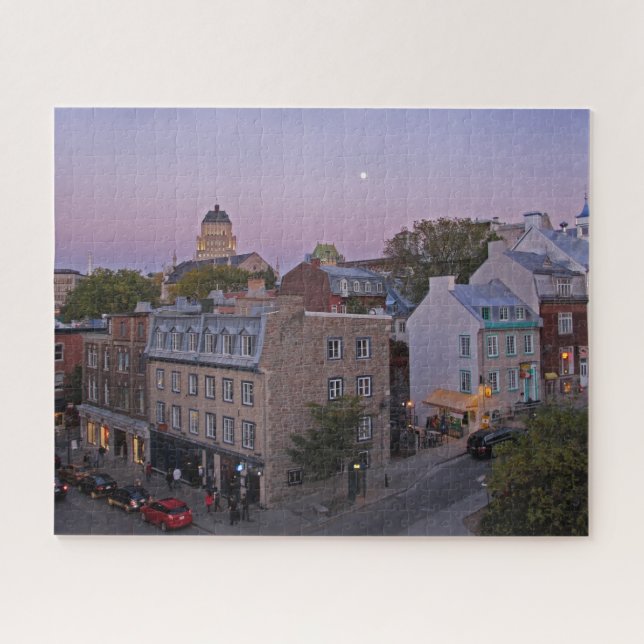 Quebra-cabeça Cidade Velha do Quebec na Design de Twilight (Horizontal)