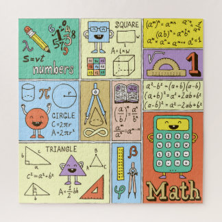 Quebra-cabeça Ciência da matemática, bandeiras coloridas.
