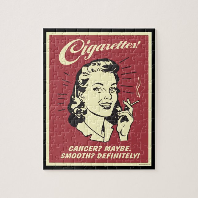 Quebra-cabeça Cigarros: Cancer Talvez Suave. (Vertical)