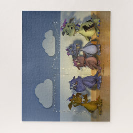 Quebra-cabeça Cinco dragões pequenos