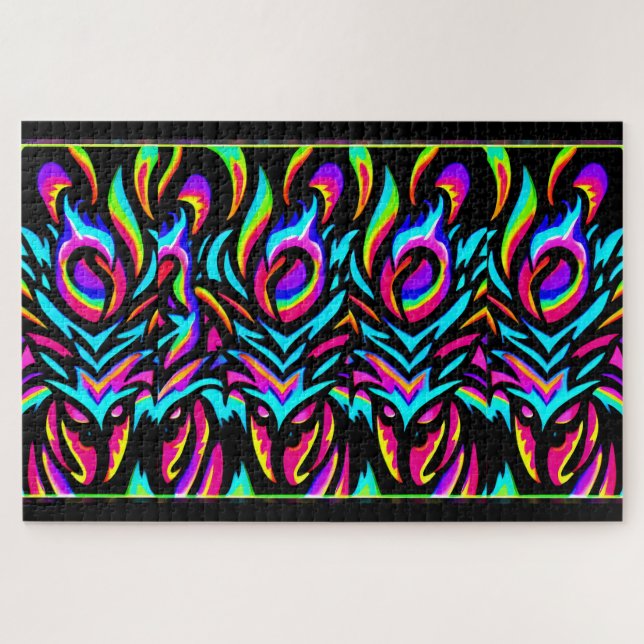 Quebra-cabeça Cinco Olhados - Ken Gage Abstrato (Horizontal)