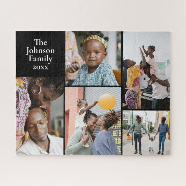 Quebra-cabeça Cinco personagens de manutenção da família (Horizontal)