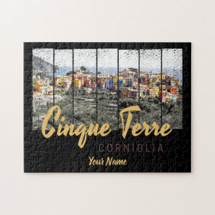 Quebra-cabeça Cinque Terre Corniglia Riomaggiore Vintagem italia