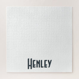 Quebra-cabeça Cinza de carvão 3D Nome Moderno Minimalista